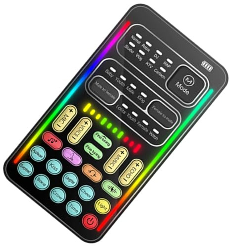 HAMPPLIES Mini Scheda Audio Cambiavoce in Plastica con Rapporto ≥70db e Funzione Effetti Voce per Microfono, Ideale per Computer e Chat