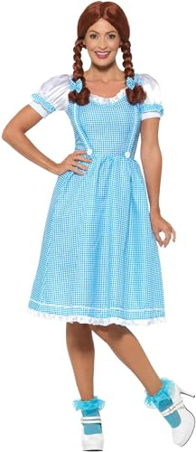 Smiffy's 47301L Kansas Country Girl Costume, Blue & White, L - UK size 16-18