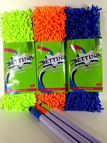 Floor Cleaning MOP with Handle - New Light Weight Chenille Static Clean Sweeper Floor Duster