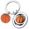 Amikado - Porte-clés ballon de basket personnalisé par gravure laser