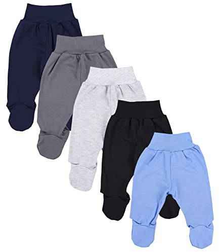 TupTam Baby Unisex Hose mit Fuß Bunte 5er Pack