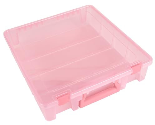 ArtBin 6955RK Super Satchel Box mit 1 Fach, Kunst- und Bastelorganizer, 1 Stück, durchscheinendes Rouge