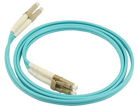 Jopto Cavo patch LC a LC OM4 multimodale (LSZH) 50/125 10G Duplex 1m/100 cm Cavo fibra ottica LC/UPC a LC/UPC OM4 Multimode Duplex 50/125um LSZH - Optics Lead Series