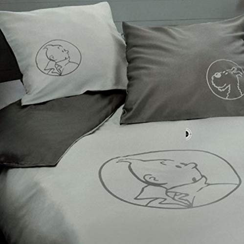 Tintin Linge de Maison 130342 House de couette 2 personnes + taie