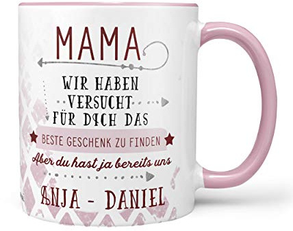 Sunnywall Keramik Tasse Kaffeebecher Geburtstags Beste Finden Wir Mama | Kaffeetasse Teetasse Keramikbecher 330 ml spülmaschinengeeignet für Kaffee Tee Büro Alltag Geschenkidee Geschenktasse