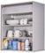 SIMMOB Küchenschrank Oberschrank Hängeschrank mit Rolladentür, Jalousienschrank, Silber, 60x35x72 cm BTH