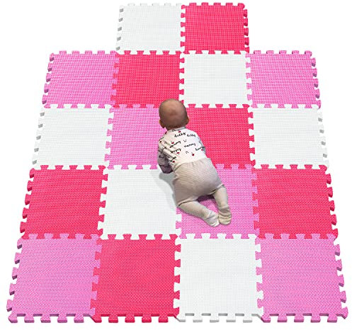 YIMINYUER® 18 Teilige (30cm×30cm×1cm Einzelstück), Puzzlematten Baby, Puzzlematte Spielmatte, Babys Puzzle Matten, Kinder Spielmatten R01R03R09G301018