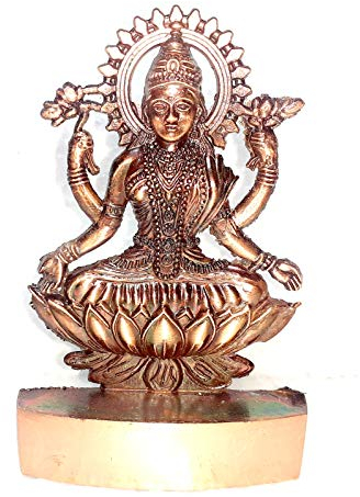 Ganga Nautical Lakshmi Murti Idol für Puja, Heimdekoration, Auto, Hindu-Idole, Laxmi-Statue, Auto, Armaturenbrett, Desktop-Dekor