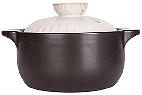 Sywlwxkq Clay Casserole Pot Terracotta Stew Pot Ceramic Casserole Clay Cooking Pot - Fast Heat Transf, Energy Saving, Smooth Glaze Non-Stick Pan-Capacity 2.5L