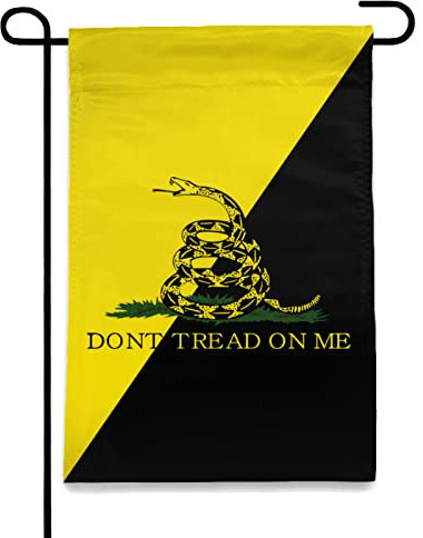 Meikosks Don't Tread On Me Welcome Gartenflagge, doppelseitig, rutschfest, vertikal, 30,5 x 45,7 cm, rustikale Bauernhaus-Dekoration für saisonale Feiertage, Hof-Dekoration