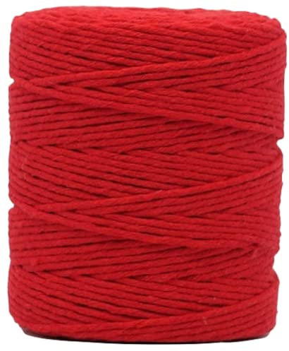 Küchengarn Baumwollschnur, für Fleisch, Gemüse oder, Fisch, Lebensmittelechter - Bindfaden zum Verschnüren, Backen oder auch Grillen, Schnur Perfekt DIY, Rot 250g; 135m