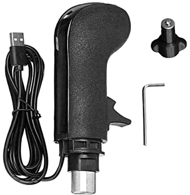 PALUMMA USB PC Schaltknauf für Thrustmaster TH8A, PC USB Schalthebel, Schaltknauf Auto, Schwarz, ABS, 100%, Paket B