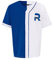 Redbridge Baseballshirt Kurzarm luftiges Tshirt Sportliches Hemd Blau Weiß S