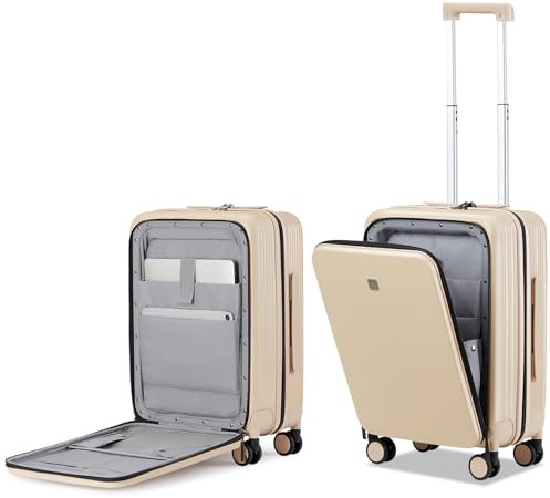 Hanke Grace Koffer mit Rädern, Hartschalengepäck, Fluggesellschaftsgenehmigt, 50,8 cm Reisekoffer, leicht, TSA-Gepäck für 2-3 Tage, Kurze Geschäftsreisen.