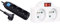 Electraline 32050 Bloc Multiprises 3 prises, interrupteur et fiche Plate - 1,5m, noir & 531192 Adapteur Fiche Multiprise Biplite avec Interrupteur 2 Prise 16A, Blanc
