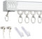 Wandmontiertes Vorhangschienensystem für Garage, Werkstatt und Pavillon, hängende strapazierfähige Trennschiene zur Raumtrennung, Duschvorhangstange mit Haken (Color : Gold, Size : 396.2cm/13 ft) (W
