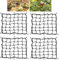 4 Stück Pflanzenpressnetz Scrog Net 40 x 40cm Wachsen Zelt Netz Pflanzenstütznetz Ranknetz Elastische Spalier Netz mit Haken Obst und Gemüse Garten Gewächshaus Pflanze AST Netz