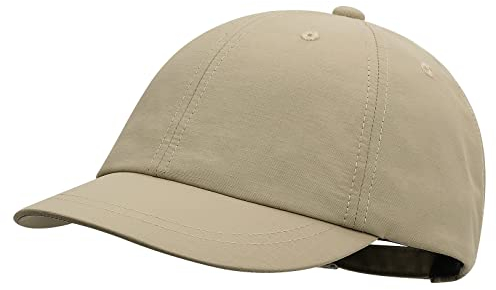 CLAPE Short Brim Cap Herren Damen Waterproof Baseball Cap UV-Schutz Basecap Low Profile Trucker Cap Outdoor Kappen Solid Color Fitted Cap