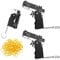2 Pcs Rubber Band Gun Toy with 120 Pcs Soft Elastic Bands Metal Folding Launcher Portable Shooting Game Toy for Teens & Adults