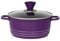 Die Cast Stockpot - Aluminium Non Stick Coating Cooking Pot -Induction Stock Pot with Tempered Glass Lid with Steam Vent -Dishwasher Safe- (20-24- 28-32 cm) (20cm, Purple)