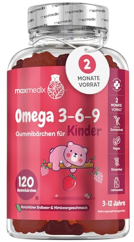 Omega 3 6 9 Gummies for Kids - 2 Months Supply - 120 Vegan Gummies - Tasty Alternative to Fish Oil or COD Liver Oil for Kids - Rich in EPA, DHA & ALA - Non-GMO & Gluten-Free Omega 3