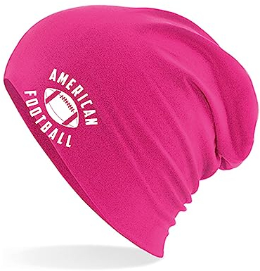 Huuraa Wintermütze American Football Ball Geschenk Fuchsia American Football Geschenkidee