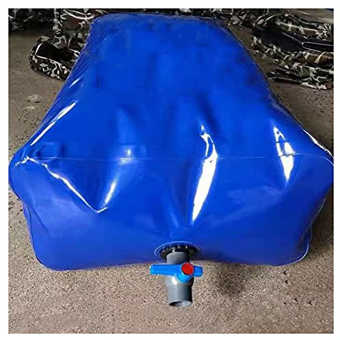 Großraum-Wasserbehälter Sammelfass, Notfallwasserspeicher Wasserblase Faltbarer Wassersack Auslaufsicher, Verschleißfest für Gartenarbeit Brandbekämpfung ( Farbe : Blau , Größe : 1000L/2X1X0.5M )