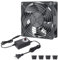 Neukniy Computer Fan with AC Plug 120mm x 38mm, 110V 120V 220V 240V AC Variable Speed Fan AC Powerful Fan for Mining Rig Case Server Cabinet GPU Workstations DIY Cooling