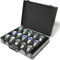 AUKURA Uhrenorganizer mit 15 Fächern, Aluminium-Uhrenaufbewahrungsbox, Hartschalen-Reisebox, gepolstertes Gehäuse für Uhren-Display und Organisation
