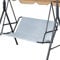 Replacement Swing Seat Cover, 600D Oxford Cloth Waterproof 2/3 Seat Patio Swing Seat Replacement Covers for Outdoor Porch Garden Yard Swings (Grey, 33.4x18.89x18.89)