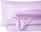 HUNTER BEDDING 600 Thread Count (35cm) Deep Pockets – 100% Egyptian Cotton Bed Sheets 6 Piece Set, Hotel Quality & Breathable Cotton Sheets - Lavender Stripe, Super King Size.