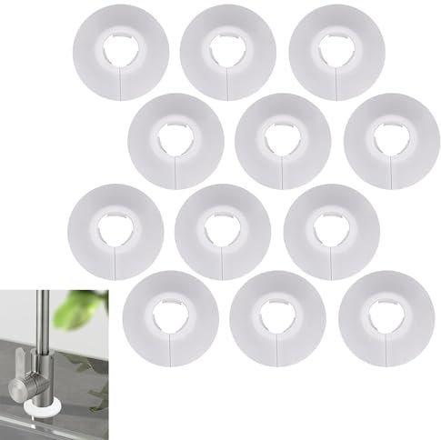 12pcs Radiator Pipe Covers White Radiator Pipe Collars Radiator Pipe Covers Pipe Collars Radiator Pipe Covers White Pipe Covers for Radiator Pipes White Radiator Pipe Covers Pipe Decoration Cover
