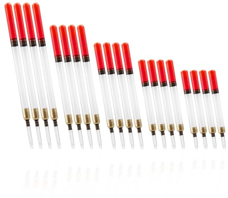 Tabanzhe 20 PCS Fishing Floats Wagglers,Versatile Fishing Tackle Accessories,5 Size Transparent Pipe Drift Loaded Coarse Tube,Enhance Your Fishing Experience with The Waggler Floats Set