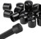 Door Stoppers Bumper Tips, 0.39 Inch Door Stoppers Rubber Tip Replacement, Door Stop Caps for Door Wall Protection, Door Stoppers for Bottom of Door - (Black 20 Pieces)