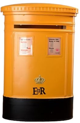 Briefkasten, Briefkasten Zur Wandmontage Außen, Vintage-Briefkasten Zur Wandmontage, Nostalgischer Charme Im Antiken Stil, Abschließbare Vintage-Briefkästen Aus Metall, Geeignet Als Dekoration(Yellow)
