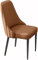 Widppsopt Esszimmerstühle, modern, PU-Leder, hohe Rückenlehne, gepolsterter weicher Sitz, Schreibtischstuhl für den Haushalt, stabile Metallbeine in Eisenkunst (Kaffee, Schwarze Füße)