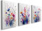 Large Canvas Wall Art Colorful Flowers Canvas Prints Ready to Hang Artwork Floral Painting 12 X 16Framed Modern Romantic Poster for Women Girl Bedroom Bathroom Living Room Décor, YH1409