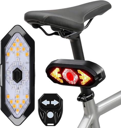 E Scooter Blinker,LED Scooter Blinker/Rücklicht,Blinker E Scooter,Rücklicht E Scooter,Blinker für E-Scooter,Rücklicht Blinker 5 Modi USB wiederaufladbare für E-Scooter,Einfach zu Montieren