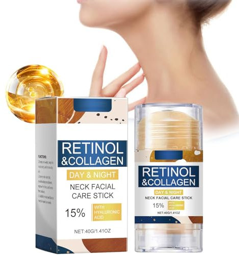 Retinol & Kollagen Hals Gesichtspflege Stick, Anti-Falten Creme Für Gesicht Und Hals, Anti Aging Hals und Dekolleté Straffende Creme, Straffung und Hydratisierung der Haut (1PC, 40g)