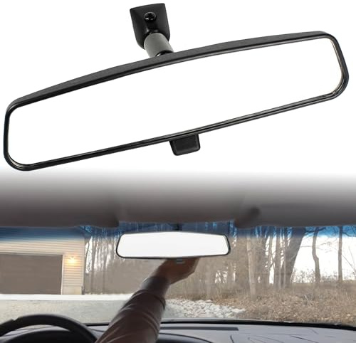 YzusGomumu Car Rear View Mirror Reverse Mirror Compatible With 1972-2018 Jeep Wrangler Compass Patriot Cherokee Dodge RAM Charger Dakota Challenger Toyota KIA Hyundai Ford Replaces 8993023K 8993-023K
