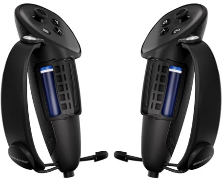 ANNAPRO G1 Controller Maniglie per Meta Quest 3S/Quest 3, cinghie regolabili per le dita e protezione per l'apertura della batteria, copertura per maniglie estese adatta per mani grandi, comp