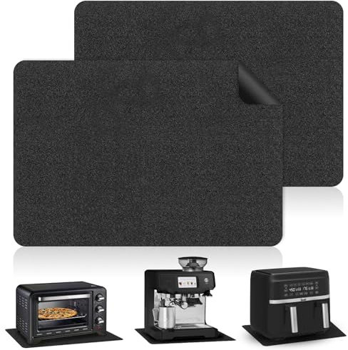 2Pcs HitzebestäNdige Unterlage für HeißLuftfritteuse, 44 x 30 cm Feuerfeste Unterlage Kaffeemaschine Küche Arbeitsplatte Hitzeschutzmatte für Ninja Kaffeemaschine, Airfryer Ninja Af300eu Af400eu