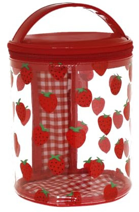 Camomilla Milano Beauty Case Donna, Collezione Berry, Misura S, Colore Rosso