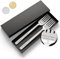 SMARTEON Gabel Set mit personalisierter Gravur – Hochzeitsgeschenke für Brautpaar, Geburtstag, Jubiläum, Geschenkidee für Paare – Kuchengabeln mit Namen mit Geschenkbox (Design 4, Silber)