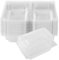 MUKSEUT 200 PCS 7.3 Inch Cake Slice Boxes Bulk, Individual Food Box Dessert Portion Box, Clear Single Cake Containers for Dessert Portions, Muffins, Salad, Cheese