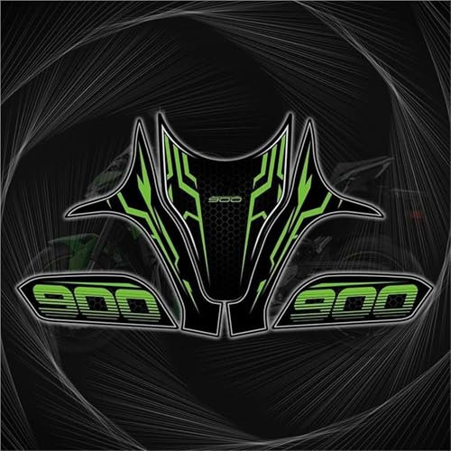 YHGGDN Adesivo per Serbatoio Carburante per Gas Moto per Kawasaki Z900 Z 900 Decalcomania Protezione Serbatoio Laterale Protezioni Serbatoio(Verde)