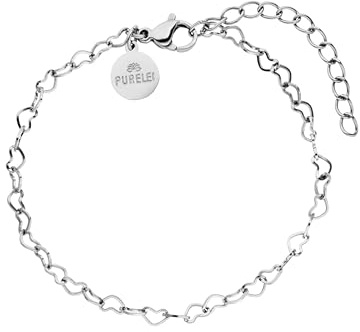 Purelei Heart Armband – Filigranes Damen Armband – Aus langlebigem Edelstahl (14K vergoldet) – Verstellbare Länge 16-20 cm – Hawaiianisch inspiriert & wasserfest