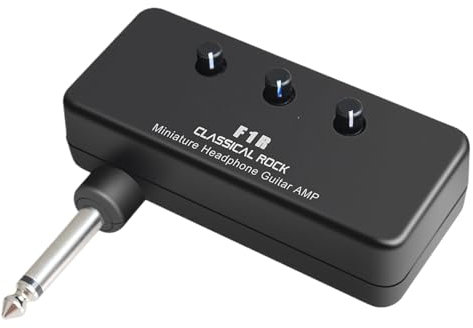 Amplificatore di chitarra portatile, altoparlante per strumenti a corda, amplificatore di chitarra elettrica, controlli per principianti, strumenti di uso versatile, 8.5x8,5 cm, per principianti, casa