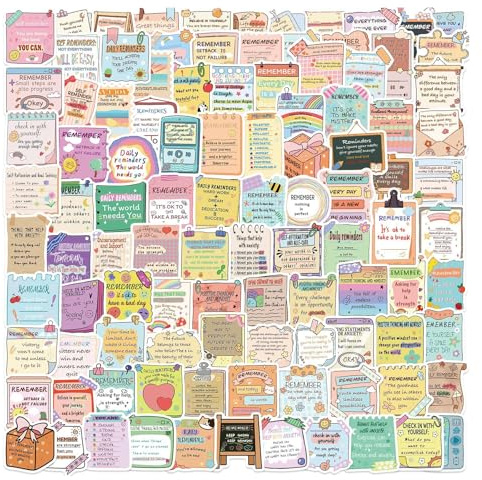 100 Pcs Motivational Quote Stickers, Waterproof PVC Affirmations | For Laptops, Journals, Scrapbooks And Planners, Positive Inspiration