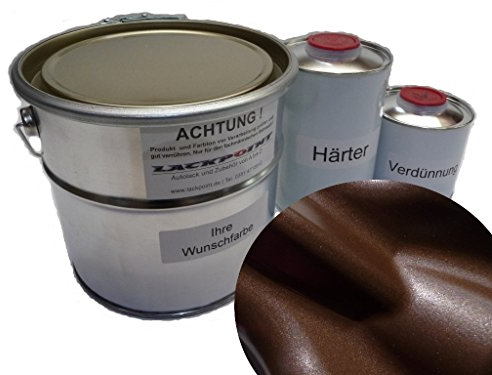 Lackpoint 1 Liter Set 2K Autolack Dunkel Braun Metallic kein Klarlack Trendlack